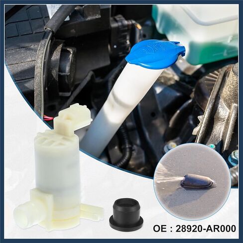 Car Windshield Washer Motor Pump Replacement Fit for NISSAN 350Z - Pack of 1 White Stylish Design in Saudi Arabia