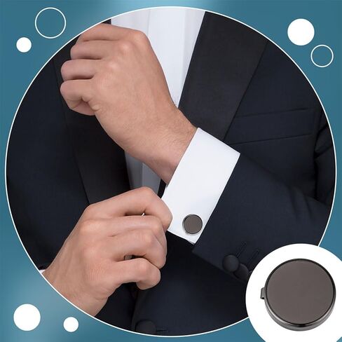FINGERINSPIRE 5 أزواج من أغطية الأزرار للقمصان الرجالية 18 مم/0.71 بوصة أزرار أكمام نحاسية أصفاد معدنية غطاء أزرار أزرار أكمام نحاسية للأعمال الرجالية أو القمصان الرسمية وإكسسوارات الملابس in Saudi Arabia