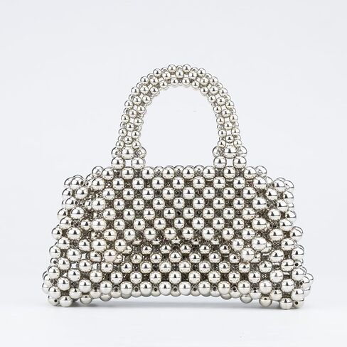 محفظة مسائية مطرزة باللؤلؤ للنساء مصنوعة يدويًا حقيبة يد صيفية لحفلات الشاطئ in Kuwait