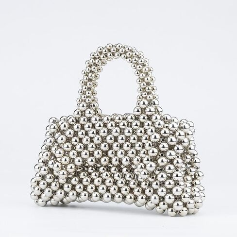 محفظة مسائية مطرزة باللؤلؤ للنساء مصنوعة يدويًا حقيبة يد صيفية لحفلات الشاطئ in Kuwait