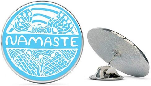Namaste جميل أزرق معدني 0.75 بوصة طية صدر السترة دبوس ربط دبوس خلفي in Saudi Arabia