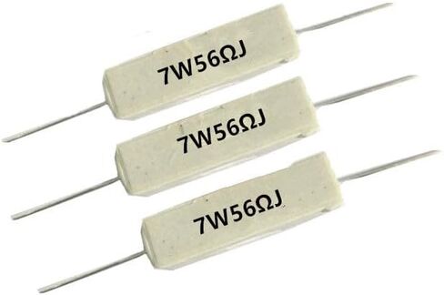 10pcs 7W Ceramic Cement Resistance 0.05R 0.1 0.22 0.33 0.47 0.5 2.2 2.7 3.3 4 5.1 5.6 8 10 15 20 30 47 56 68 100 120 300 470Ohm(6 Ohm) in Saudi Arabia