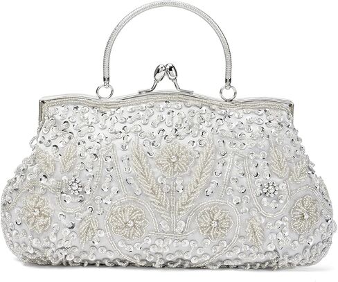 Evening Handbag for Women Beaded Purse Bag Sparkly Rhinestone Clutch Purse Vintage Purse Party Bag for Wedding in Saudi Arabia