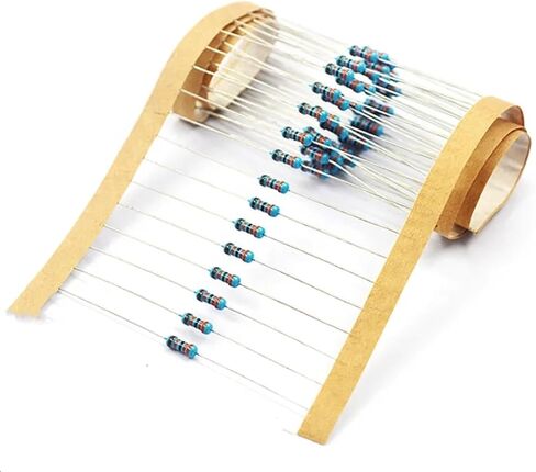 100pcs/Lot 0.125W Metal Film Resistor 1/6W 1/8W 1% 0.1 0.15 0.22 1 10 100 4.7 68 470 Ohm 1k 2k 3.3k 8.2k 10k 100k 47k 680k 1m(0.27R) in Saudi Arabia