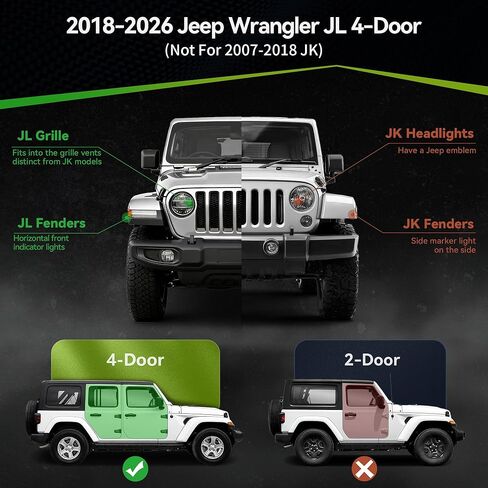 AUTOSAVER88 Running Boards Compatible with 2018-2026 Jeep Wrangler JL JLU Unlimited 4 Doors, Two-Stair Side Steps Rail Drop Nerf Bars, Black Carbon Steel (76MM) in Saudi Arabia