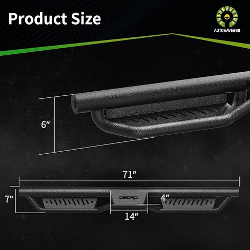AUTOSAVER88 Running Boards Compatible with 2018-2026 Jeep Wrangler JL JLU Unlimited 4 Doors, Two-Stair Side Steps Rail Drop Nerf Bars, Black Carbon Steel (76MM) in Saudi Arabia