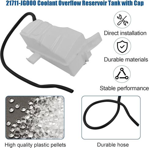 21711-JG000 Coolant Overflow Reservoir Tank Fit with Cap for Nissan Rogue 2008 2009 2010 2011 2012 2013 Rogue Select 2014 2015 2.5L L4 in Saudi Arabia