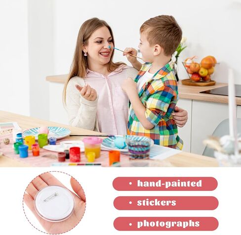 10 Pcs Acrylic Blank Clear Button Pins, 2.32 Inch Photo Button Picture Pins for Photos, Sublimation, Crafts Activity, DIY Gifts, School Projects, Events Badges in Saudi Arabia