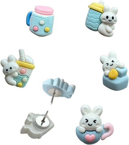 50 قطعة من طبعة أرنب شاي الحليب، طبعة طبعة لطيفة من الراتنج، مناسبة للمنزل، واللوحات البيضاء المكتبية، ولوحة الإعلانات، ولوحة اللوح اللينة لتزيين اللوح الناعم in Kuwait