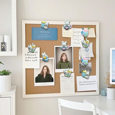 50 قطعة من طبعة أرنب شاي الحليب، طبعة طبعة لطيفة من الراتنج، مناسبة للمنزل، واللوحات البيضاء المكتبية، ولوحة الإعلانات، ولوحة اللوح اللينة لتزيين اللوح الناعم in Kuwait