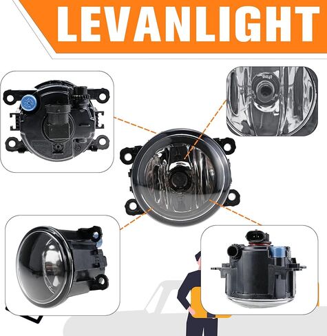 زوج LH + RH مصباح ضوء الضباب لـ Acura/HD/FD/Suzuki/إلخ استبدال 4F9Z15200AA 4F9Z15200AACP مجموعات عدسات شفافة ث/55 واط H11 مصابيح هالوجين مصباح عالمي in Saudi Arabia
