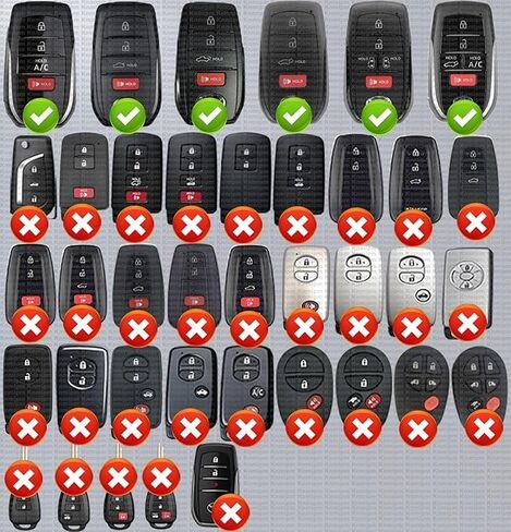 استبدال بطارية مفتاح فوب لتويوتا (سيينا، كورولا كروس، RAV4 برايم، فينزا، بريوس، تندرا، جراند هايلاندر، تاكوما، كراون، سيكويا، bZ4x) جهاز تحكم عن بعد ذكي (تحقق من دليل الإعداد) عبوتان CR2450 in Kuwait