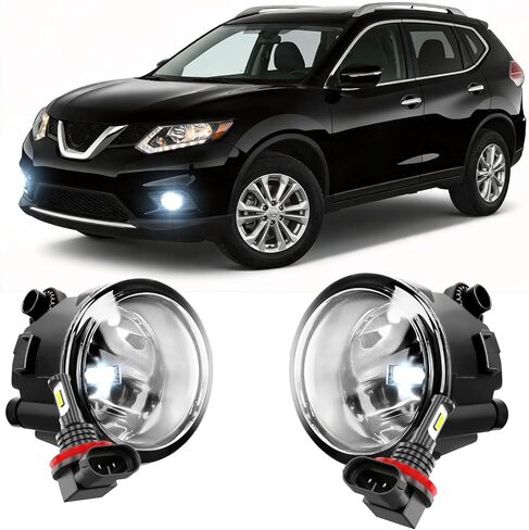 متوافق مع مجموعة مصابيح الضباب Nissan Rogue 2011-2013، زوج يسار + يمين، لمبة ضباب LED 12 فولت 55 وات، التوصيل والتشغيل، 6000 كيلو أبيض بارد، عبوة من قطعتين in Saudi Arabia