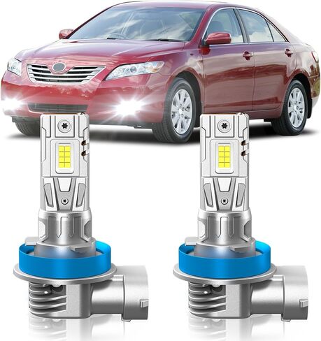 Fit for Honda Civic 2004-2022 Fog Light Bulbs or DRL, 6000K Cool White 700% Brightness, Real 1:1 Size Plug and Play, Pack of 2 in Kuwait