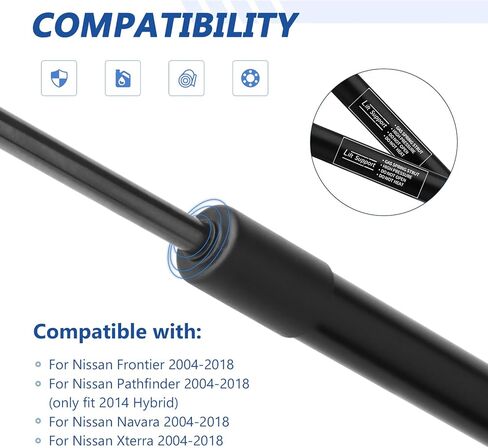Hood Lift Supports for Nissan Navara Frontier D40 Pathfinder Xterra 2004-2018 Gas Spring Shock Absorber Hood Struts in Saudi Arabia