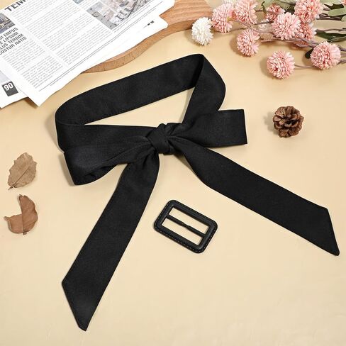 Black Women Trench Coat Belt, 67.7 Inch Polyester Overcoat Waistband with Adjustable Buckle, Womens Wind Trench Coat Replacement Waistband Waist Belt for Overcoat Jacket Dress in Saudi Arabia