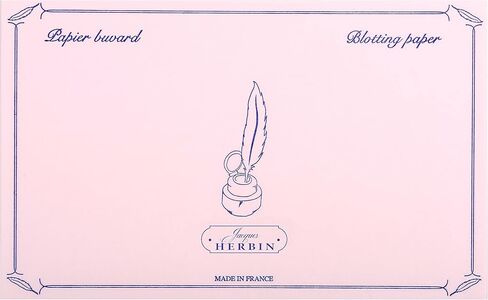 Herbin 25560T - Pack of 10 blotter paper 12x16cm 240g, Pink in Saudi Arabia