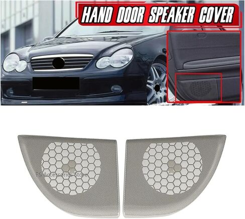 Pair Car Front Door Speaker Cover Trim Speaker Grille A20372703889051 Compatible with Mercedes-Benz W203 CLC-Class Coupe 2 Door in Kuwait