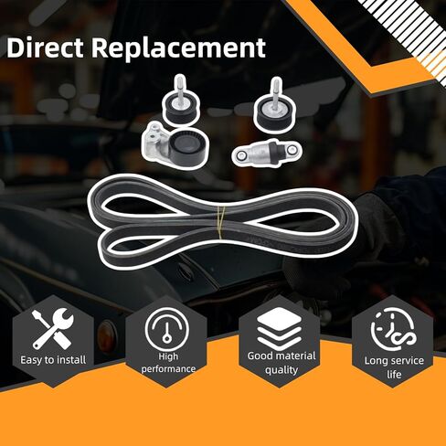 Serpentine Drive Belt with Tensioner and Idler Pulley for Porsche Cayenne Panamera in Saudi Arabia