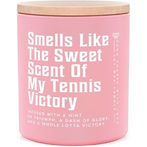 هدايا التنس للنساء، شمعة معطرة باللافندر، هدايا رائعة لمحبي التنس/الفتاة/المدرب/اللاعب/الصديق، هدية مضحكة بطابع التنس لأعياد الميلاد، ديكورات حفلات التنس، برطمان وردي (10 أونصة) in Kuwait