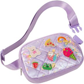 حزمة فاني الخصر الوردية اللطيفة للفتيات، حقيبة حزام محفظة على الجسم، هدايا عيد ميلاد لحفلات الرقص للأطفال بعمر 3 4 5 6 7 8 9 10 11 12 عامًا. (912روز أحمر) in Kuwait