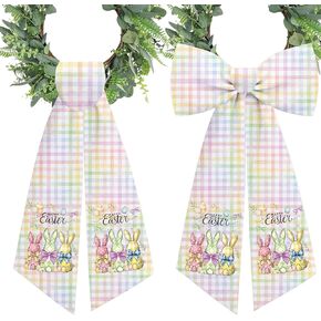 وشاح إكليل عيد الفصح للباب الأمامي، قطعتان من وشاح إكليل أرنب عيد الفصح، ديكور إكليل الشرفة للشرفة الداخلية والخارجية ومدخل حفلة إكليل عيد الفصح (55.9 * 4.7 بوصة) in Kuwait