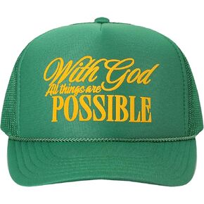 MIRMARU Christian-Themed Heat Printed 5 Panel Foam Trucker Hat with Mesh Back for Men and Women. in Saudi Arabia