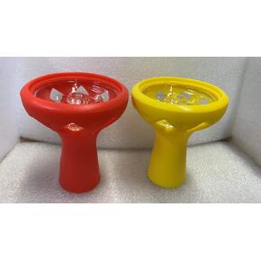 Glass Bowl - Silicone 1 Hole Phunnel Bowl - Perfect with Lotus (Red) in Kuwait