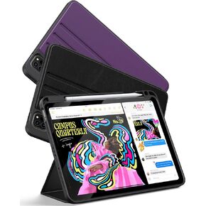 حافظة TORRAS لجهاز iPad الجيل العاشر (2022) مقاس 10.9 بوصة - شديدة التحمل من الدرجة العسكرية، غطاء واقٍ مقاوم للصدمات مع حامل أقلام، 6 زوايا، حامل مغناطيسي، نوم/استيقاظ تلقائي - أسود in Kuwait
