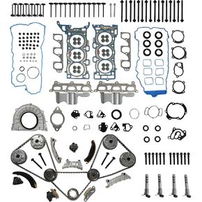 3.6 Engine Rebuild Overhaul Kit Timing Chain Kit Water & Oil Pump Head Gasket Set w/Bolts Fit For GMC Acadia Buick Enclave Saturn Outlook Chevrolet Traverse 3.6L V6 DOHC 2009-2016 HS26376PT-5 9-0753S in Kuwait