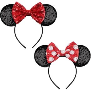 عصابة رأس لامعة على شكل أذن الفأر للنساء والفتيات، عصابات رأس كرتونية خفيفة الوزن لحفلات عيد الهالوين in Kuwait