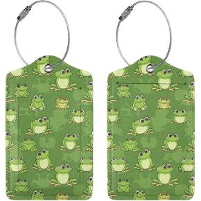 2 Pack Bass Fishes American Flag Luggage Tags for Suitcases, Leather Baggage Tag with Loop, Funny Cool Name Id Card Cover Travel Bag Labels Set for Women Men Boys Girls Kids in Saudi Arabia