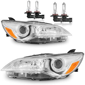 Headlights W/Bulbs for 2015-2017 Toyota Camry Only 4-Door Sedan Halogen Headlamp Replacement Driver & Passenger Side in Saudi Arabia