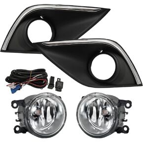 مصابيح الضباب تناسب ميتسوبيشي أوتلاندر 2016-2020 مصباح الضباب الهالوجين مجموعة مفاتيح تسخير الكروم (لا تناسب الطراز الرياضي أو ASX) in Kuwait