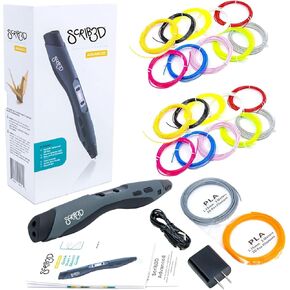 قلم طباعة ثلاثي الأبعاد متطور SCRIB3D مع لونين أساسيين وحزمة إعادة تعبئة PLA مع 10 ألوان متنوعة in Kuwait