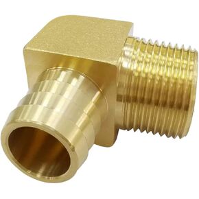 Gotonovo 3/4 خرطوم بارب الكوع بارب المناسب 90 درجة 3/4 بوصة خرطوم معرف × 3/4 بوصة ذكر الموضوع NPT خرطوم لحام تركيب النحاس تركيب خرطوم الهواء (2 حزمة) in Kuwait