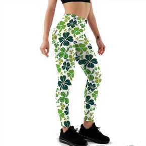 St Patricks High Waisted Leggings for Women No See Through Tummy Control Cycling Workout Stretchy Yoga Pants in Kuwait