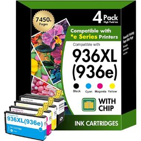مجموعة خراطيش الحبر 936 936XL 9125e 9120e: بديلة لخراطيش الحبر HP 936e 936XL 936 لطابعات HP OfficeJet Pro 9730e 9130 9135e 9122e 9128e 9110b 9120 in Saudi Arabia