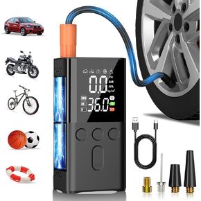 منفاخ الإطارات ضاغط هواء محمول 20000 مللي أمبير في الساعة لإطارات السيارات 150 رطل لكل بوصة مربعة مضخة هواء كهربائية لاسلكية محمولة للسيارة والدراجة النارية وإطارات عجلات الدراجة والمزيد in Kuwait