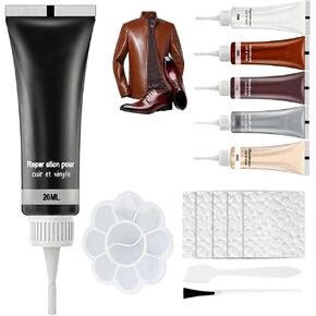 Advanced Leather Repair Gel, 2025 new Leather Repair Kit for Car Seats & Furniture - Repairs Tears/Holes/Cat Scratches on Leather Couch/Sofa/Car Interior, Includes Leather Filler & Brush (Black) in Saudi Arabia