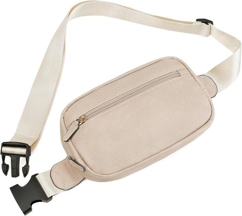 GAEKEAO Fanny Packs Belt Bag for Women Everywhere Waist Packs Vegan Leather Crossbody Bags with Adjustable Strap（Black） in Saudi Arabia