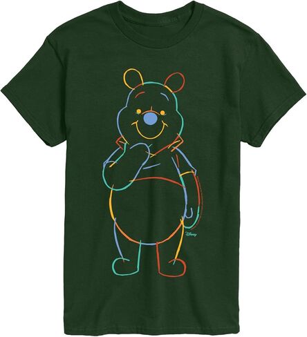 Disney Winnie The Pooh - Colorful Sketch - Men's Short Sleeve Graphic T-Shirt in Saudi Arabia