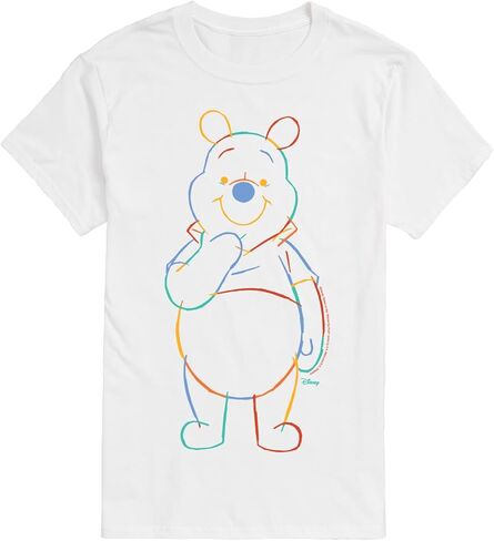 Disney Winnie The Pooh - Colorful Sketch - Men's Short Sleeve Graphic T-Shirt in Saudi Arabia