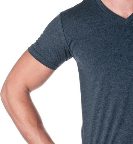 تيشيرت رجالي Premium CVC برقبة على شكل حرف V من Next Level Apparel - 6240، Midnight Navy، Medium in Saudi Arabia