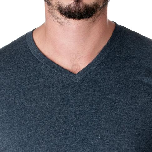 تيشيرت رجالي Premium CVC برقبة على شكل حرف V من Next Level Apparel - 6240، Midnight Navy، Medium in Saudi Arabia