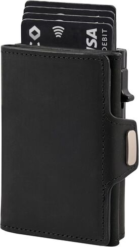 Slim Wallet Men - Pop Up Card Holder with Money Clip - Minimalist Front Pocket Wallet - RFID blocking wallet in Saudi Arabia