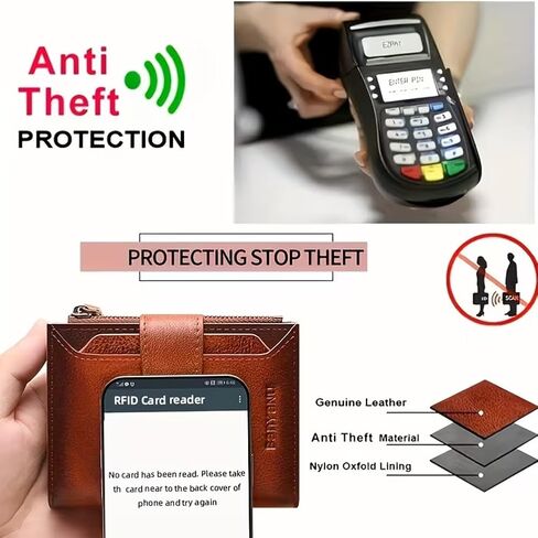 محفظة RFID للرجال، محفظة كلاسيكية ذات سعة كبيرة مع سحاب للرجال مع 16 فتحة لبطاقة الائتمان ونافذة واحدة لبطاقة الهوية، أصفر بني in Saudi Arabia