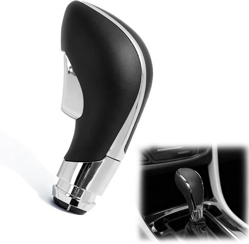 Gear Stick Shift Knob Compatible with Buick Verano 2012 2013 2014 2015 2016 2017 Leather Replacement Gear Shifter Handle Black in Kuwait