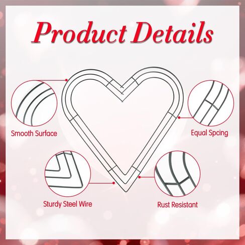 إطار إكليل على شكل قلب مقاس 35.56 سم، عبوتان على شكل إكليل سلكي على شكل قلب، حلقات أكاليل معدنية على شكل قلب أخضر داكن لعيد الحب، وحفلات الزفاف، والذكرى السنوية، والباب الأمامي، وديكورات المنزل الخارجية، لوازم الحرف اليدوية ذاتية الصنع in Kuwait