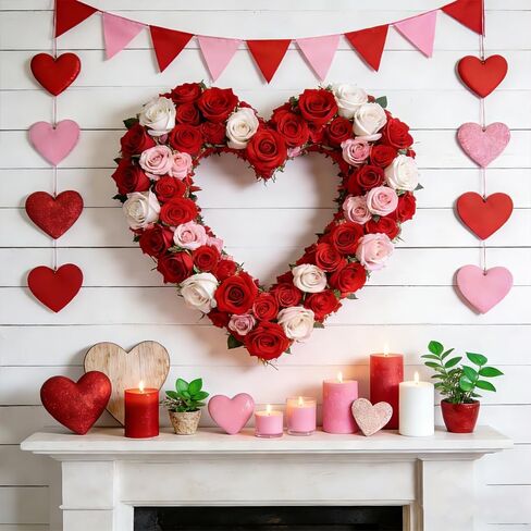 إطار إكليل على شكل قلب مقاس 35.56 سم، عبوتان على شكل إكليل سلكي على شكل قلب، حلقات أكاليل معدنية على شكل قلب أخضر داكن لعيد الحب، وحفلات الزفاف، والذكرى السنوية، والباب الأمامي، وديكورات المنزل الخارجية، لوازم الحرف اليدوية ذاتية الصنع in Kuwait